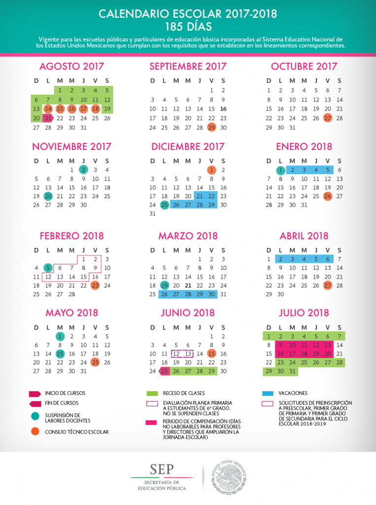 CALENDARIO ESCOLAR Colegio Bilingüe Windsor